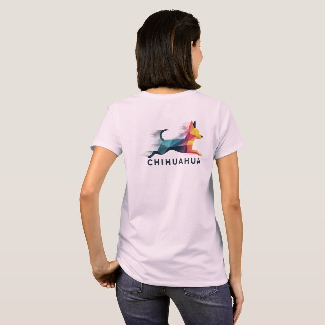 Chihuahua poligonal en amarillo y azul T-Shirt (Schwarz voll)