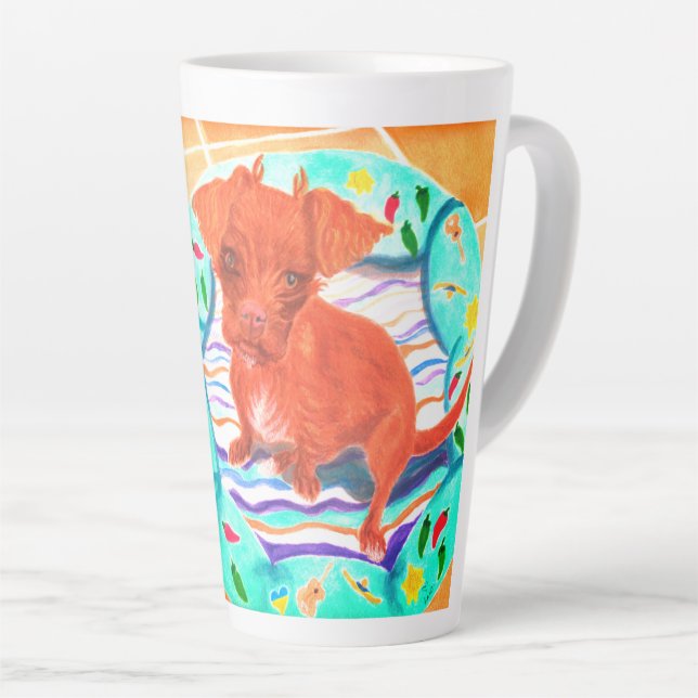 Chihuahua Poodle Mix Milchtasse (Rechte Ecke)