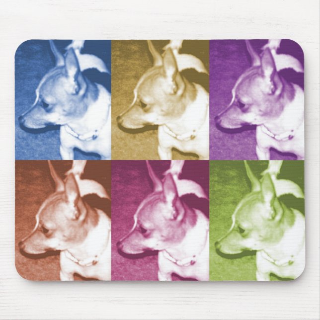 Chihuahua Pop Art Mousepad (Vorne)