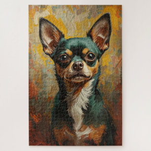 Chihuahua Portrait Vibrant Ölgemälde