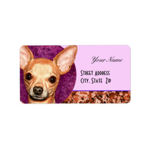Chihuahua-Porträt Adressaufkleber