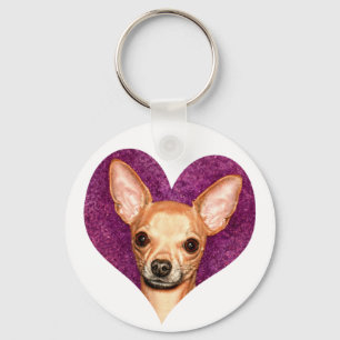 Chihuahua-Porträt Schlüsselanhänger