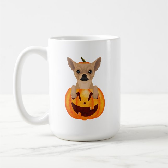 Chihuahua Pumpkin-Kaffeezucht-Tasse Kaffeetasse (Links)