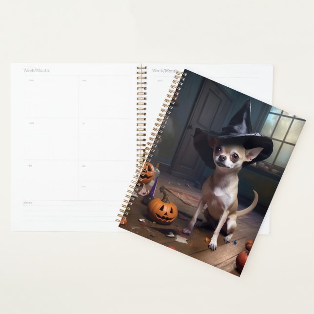 Chihuahua Pumpkins Halloween Beängstigend Planer (Anzeige)