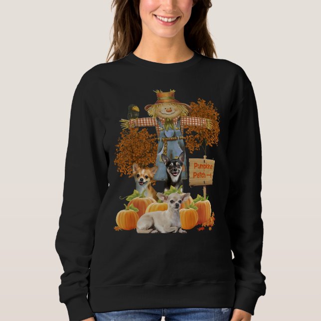 Chihuahua Pumpkins Patch Sweatshirt (Vorderseite)