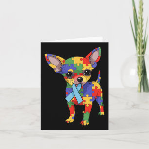 Chihuahua Puzzle Autismus Bewusstsein Autistische Karte