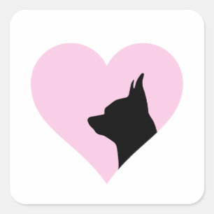 Chihuahua Quadratischer Aufkleber