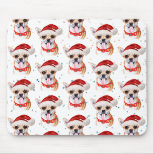 Chihuahua-Rasse Wasserfarben-Hundemuster Weihnacht Mousepad