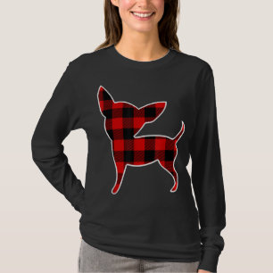Chihuahua Red Buffalo Kariert Dog Pup Matching PJ T-Shirt