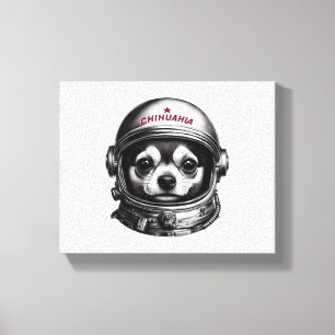 Chihuahua, Retro-Sowjetischer Weltraumhund-Reisend Leinwanddruck