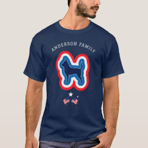 Chihuahua Rot Weiß Blau 4. Juli Hund T-Shirt