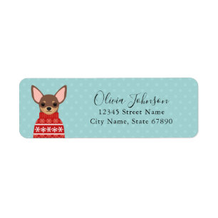 Chihuahua Rücksendeadressen-Aufkleber