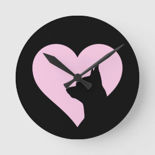 Chihuahua      runde wanduhr