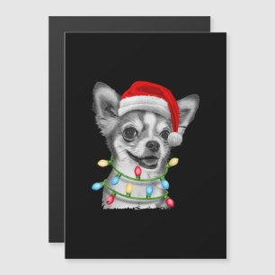 chihuahua santa Weihnachtsbaum leuchtet Weihnachts Magneteinladung