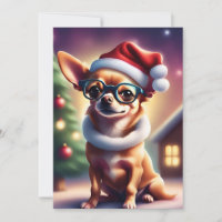Chihuahua Santa Weihnachtskarte