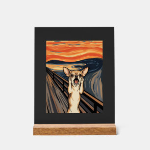 Chihuahua-Schrei-Expressionist-Hundekunst_1 Acrylschild