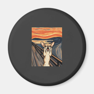 Chihuahua-Schrei-Expressionist-Hundekunst_1 Magnet