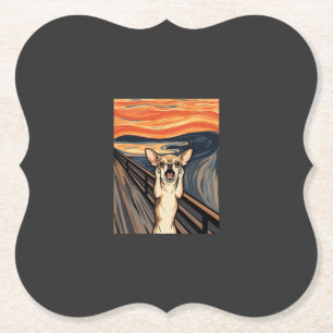 Chihuahua-Schrei-Expressionist-Hundekunst_1 Untersetzer