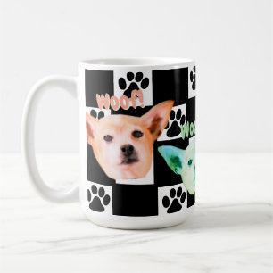Chihuahua schwarz und weiß kaffeetasse