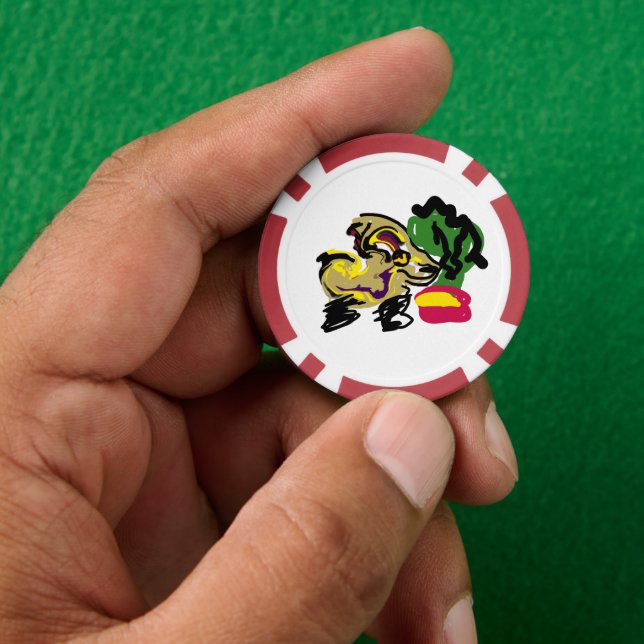 Chihuahua set pokerchips (Hand)