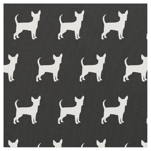 Chihuahua Silhouette Haustier Stoff (Nahaufnahme)