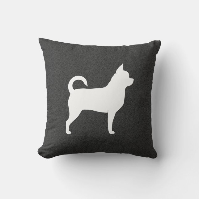 Chihuahua-Silhouette Kissen (Vorderseite)