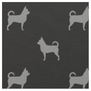 Chihuahua-Silhouette-Muster Stoff