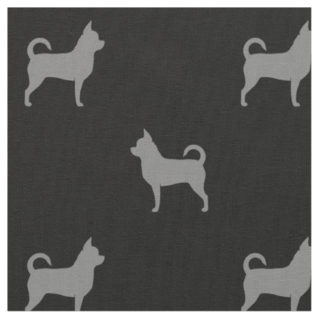 Chihuahua-Silhouette-Muster Stoff (Nahaufnahme)