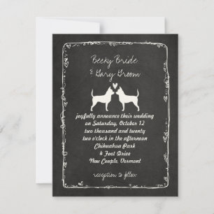 Chihuahua-Silhouetten Hochzeit Einladung