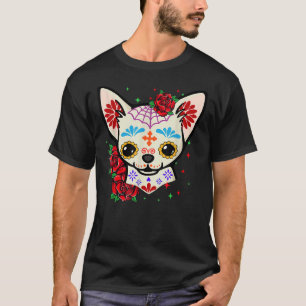 Chihuahua Skulls Day of the Dead Sugar Skull Hund  T-Shirt