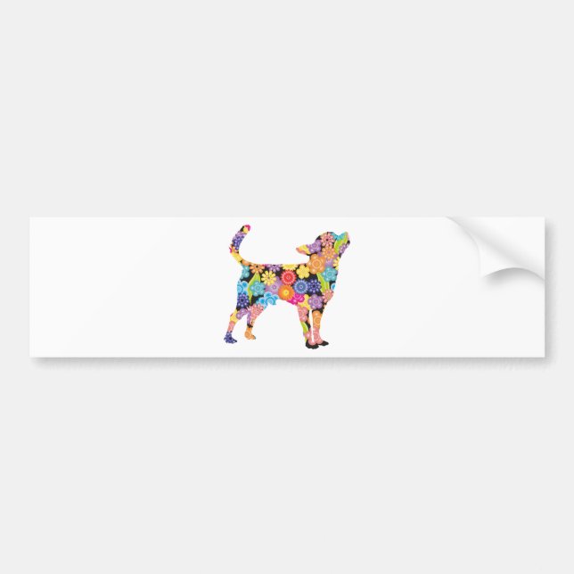 Chihuahua Smoothcoated Autoaufkleber (Vorne)