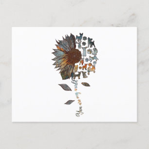 Chihuahua Sonnenblume Du bist mein Welthundliebhab Postkarte