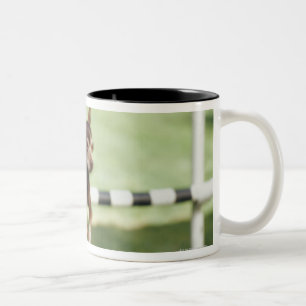 Chihuahua-springende Hürde Zweifarbige Tasse