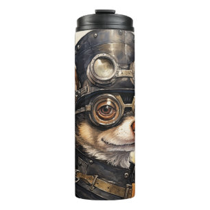 Chihuahua-Steampunk-Hund Thermosbecher