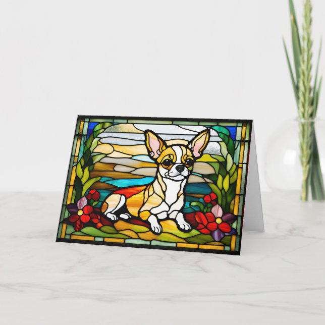 Chihuahua Stettglas Karte (Vorderseite)
