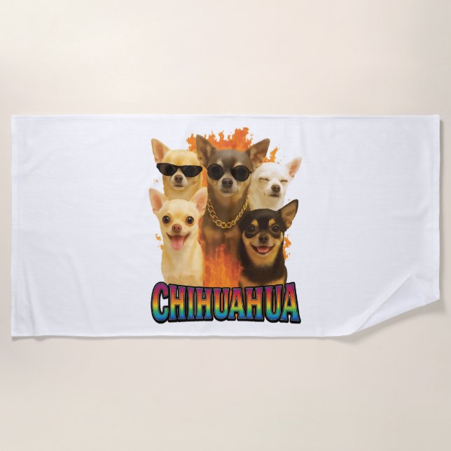 Chihuahua  strandtuch (Vorderseite)