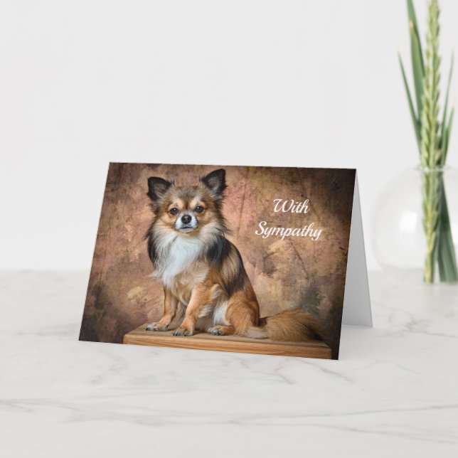 Chihuahua Sympathy Card Karte (Vorderseite)