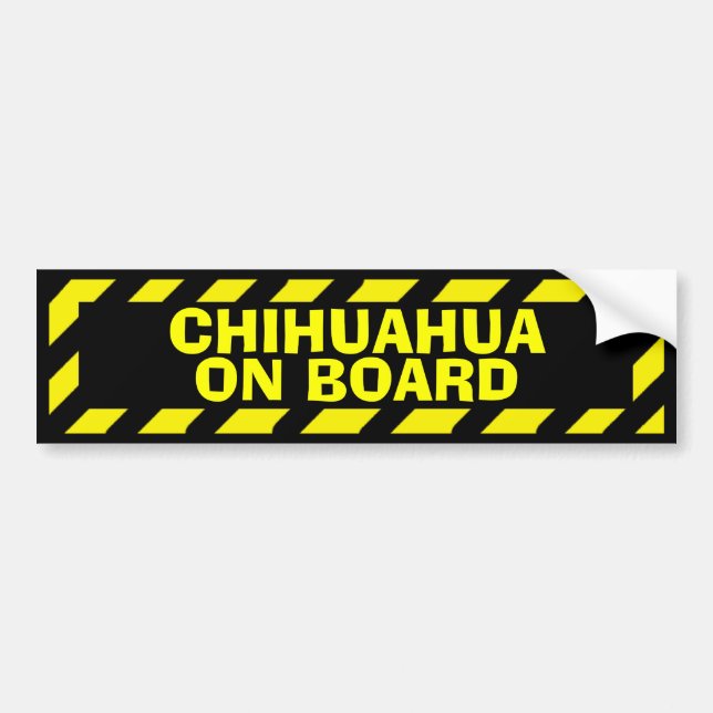Chihuahua-Tafel, schwarz-gelb-Warnkleber Autoaufkleber (Vorne)