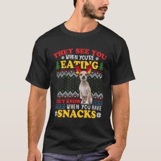 Chihuahua Ugly Xmas sehen sie, dass Sie essen für  T-Shirt