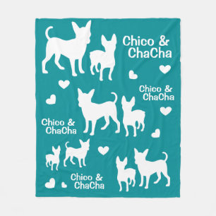 Chihuahua und Chorkie Fleecedecke