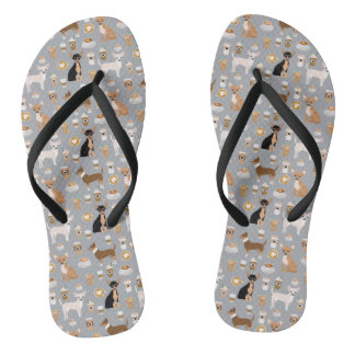 Chihuahua und Kaffee-Schuhe Flip Flops