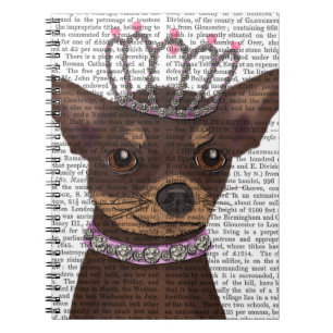 Chihuahua und Tiara Notizblock