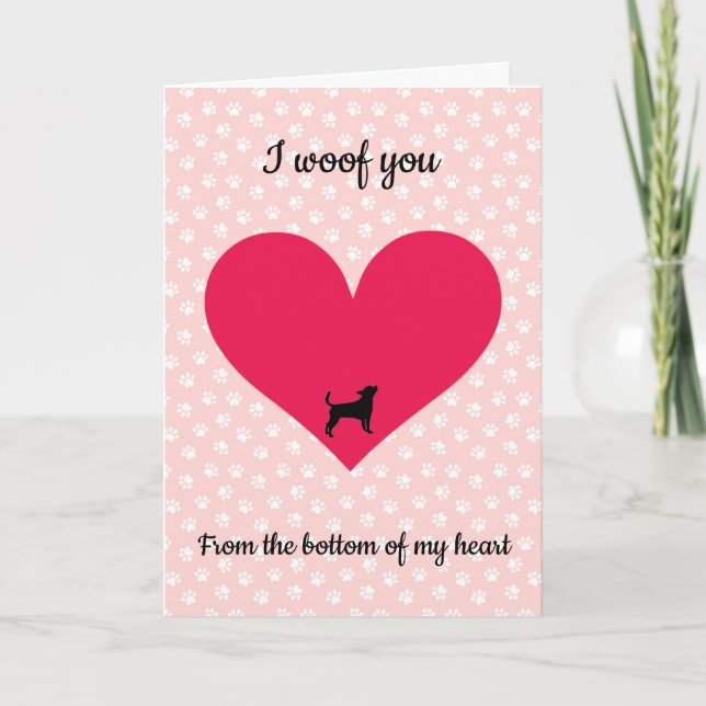 Chihuahua Valentine Card Feiertagskarte (Vorderseite)