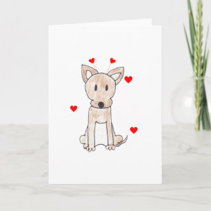 Chihuahua-Valentinsgruß-Ohren Feiertagskarte