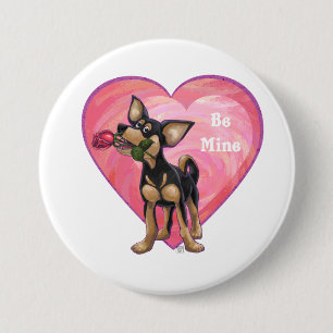Chihuahua-Valentinstag Button