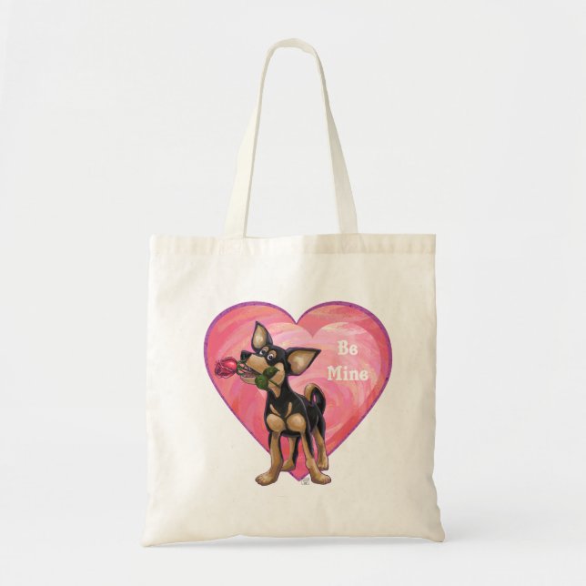 Chihuahua-Valentinstag Tragetasche (Vorne)
