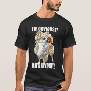 Chihuahua-Vater Der Hundevater Langhaar Chiwawa-Hu T-Shirt