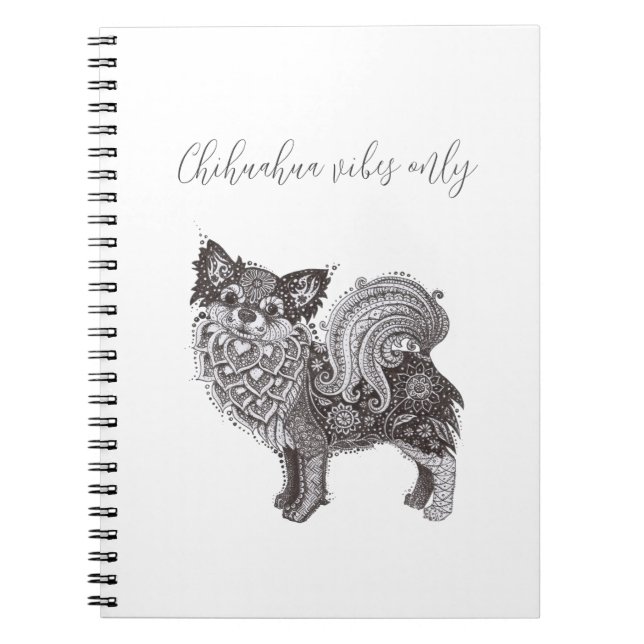Chihuahua Vibes Classic Notebook Notizblock (Vorderseite)