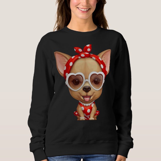 Chihuahua Vintag Beauty Sweatshirt (Vorderseite)