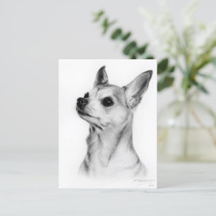 Chihuahua von Hand bemalt Postkarte